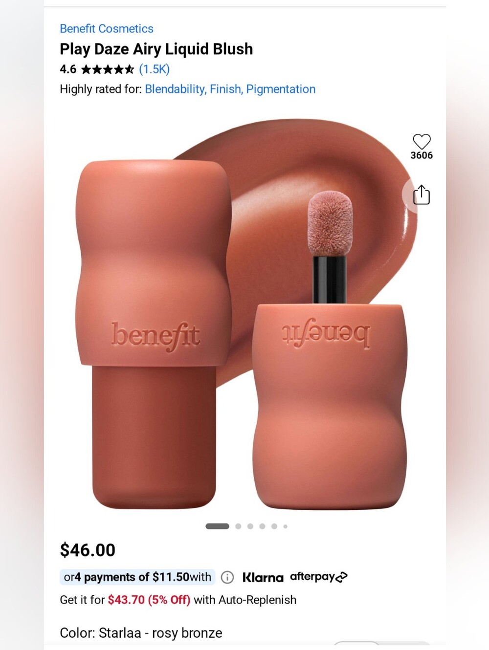 Benefit Cream Blush Stick — Warm Terracotta Rose